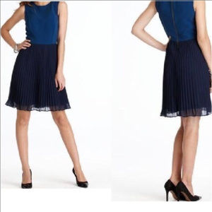 LOFT Blue Pleated Skirt Dress | Size 0